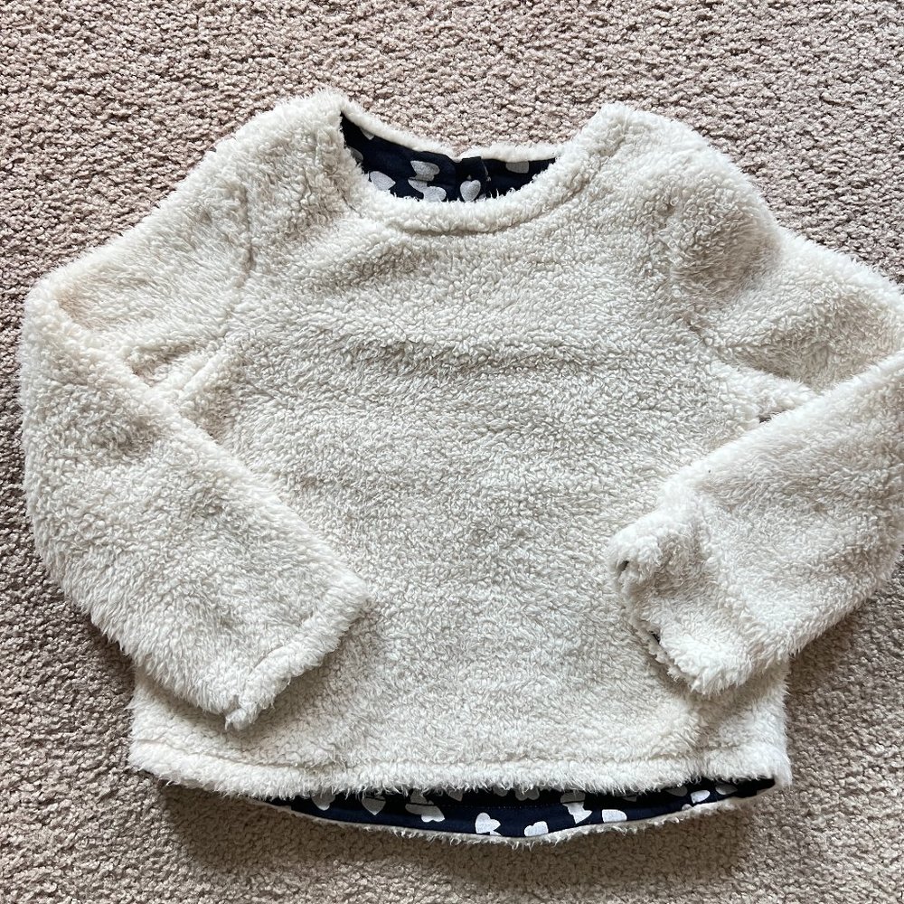Gap toddler girls sherpa-lined sweatshirt-5yrs